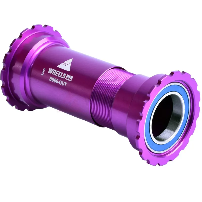 Wheels Manufacturing BB86/92 Threaded ABEC-3 Bearings 24mm - Purple 3 Wheels Manufacturing BB86/92 Threaded ABEC-3 Bearings 24mm - Purple - Image 3