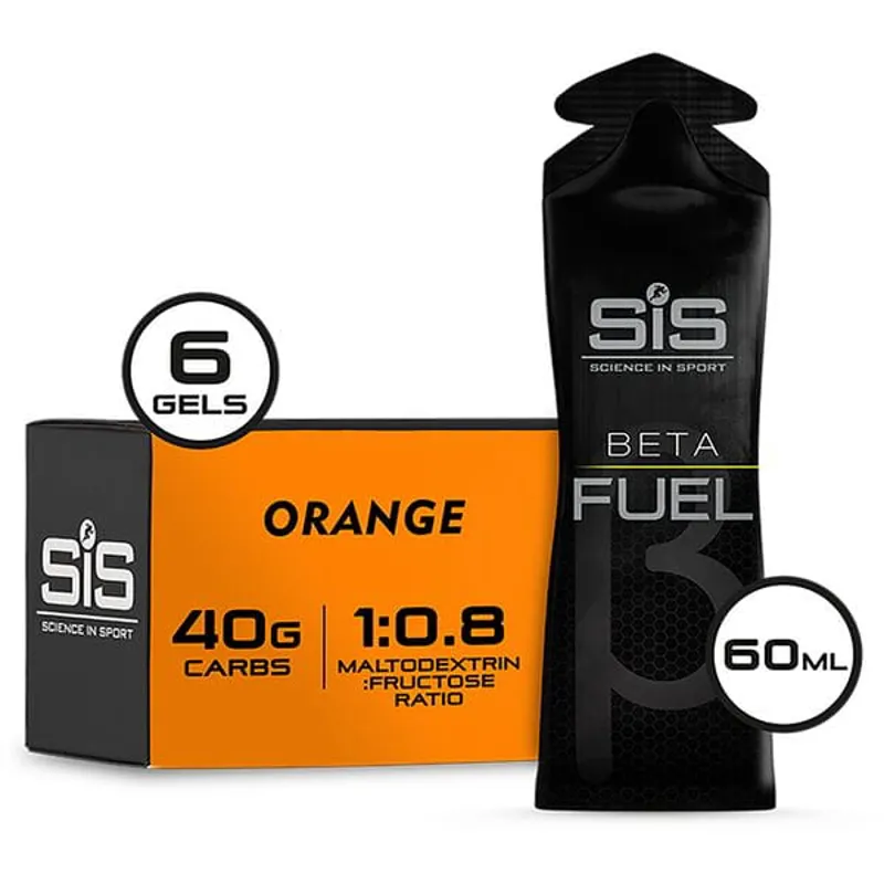 SIS Beta Fuel Energy Gel Box Of 6 X 60ml Gels - Orange 1 SIS Beta Fuel Energy Gel Box Of 6 X 60ml Gels - Orange