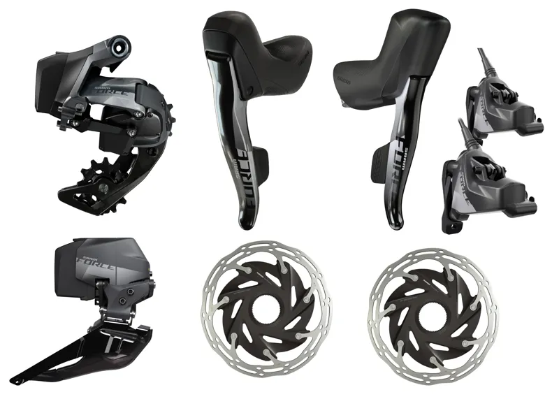 Sram Force Etap AXS 2X D1 Electronic HRD Flat Mount Road Groupset - CL 1 Sram Force Etap AXS 2X D1 Electronic HRD Flat Mount Road Groupset - CL