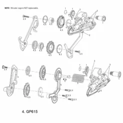 SRAM Jockey Wheel Set - Pair - X9 05-09 M/L Cage