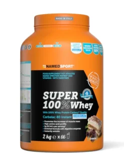 NamedSport Super 100 Whey Protein - 2kg - White Chocolate/Strawberry -SwiftCycle Store super100whey 2kg tiramisu threesixty0000 2 1